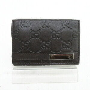 Gucci Guccissima Wallet Business Holder Brown Leather